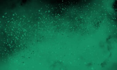 Siyah arkaplanda yeşil renk dumanı, tasarım için mükemmel