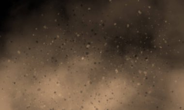 Siyah arkaplanda şeftali rengi dumanı, tasarım için mükemmel