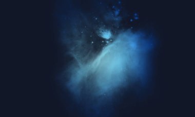 Gerçekçi nebula ve gökada ile alan arkaplanı