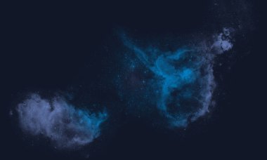 Gerçekçi nebula ve gökada ile alan arkaplanı