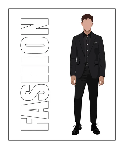 Fashion Guy Stylish Clothes Flat Style Vector Illustration Guy Stylish — Stock Vector