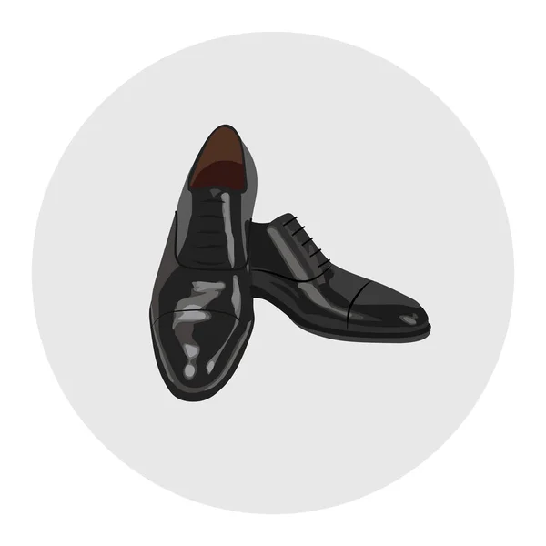 Stylish Fashionable Men Shoes Interesting Background Vector Illustration — Stock Vector