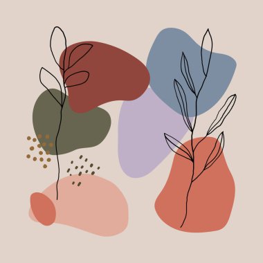 Sıcak tonları, dağları ve akşam güneşinin altında sakin bir nehri olan basit ve zarif bir manzara..