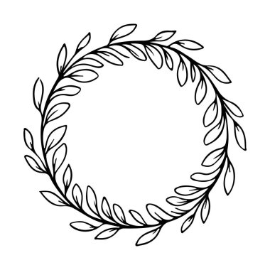 Bu zarif yuvarlak tasarım simetri ve zarafeti birleştirir, onu düğün kırtasiyesi, logo, tebrik kartı ve mevsimsel dekor için ideal kılar..