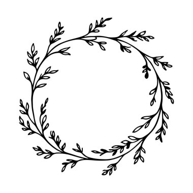 Bu zarif yuvarlak tasarım simetri ve zarafeti birleştirir, onu düğün kırtasiyesi, logo, tebrik kartı ve mevsimsel dekor için ideal kılar..