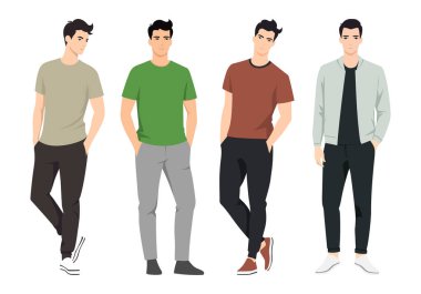 Erkekler Kıyafet Koleksiyonu. Bu koleksiyon modern erkeklerin moda eğilimlerini vurgular ve giyim markaları, dijital içerik ve reklamlar için ilham kaynağı olarak hizmet verir..