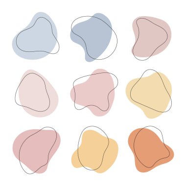 Tarafsız Tonlar 'daki Yumuşak Soyut Organik Form. Modern grafik kompozisyonları, sakin tasarım temaları ve asgari estetik için ideal.