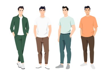 Erkekler Kıyafet Koleksiyonu. Bu koleksiyon modern erkeklerin moda eğilimlerini vurgular ve giyim markaları, dijital içerik ve reklamlar için ilham kaynağı olarak hizmet verir..