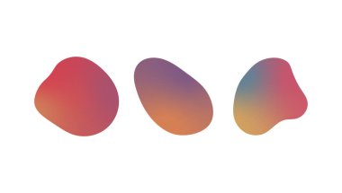 Yumuşak organik formlarda soyut gradyan şekiller ve yumuşak renkler modern ve minimalist tasarım için mükemmeldir..