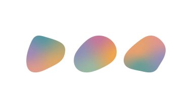 Yumuşak organik formlarda soyut gradyan şekiller ve yumuşak renkler modern ve minimalist tasarım için mükemmeldir..