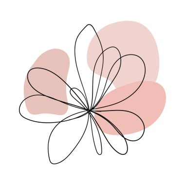 Yumuşak pembe şekilli siyah çizgili sanat çiçeği ve zarif bir çiçek tarzı için altın yüzük aksanı..