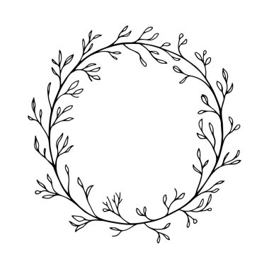 Sıvı siyah çizgiler ve organik şekiller içeren sanatsal dekoratif çerçeve zarif markalaşma, etiket tasarımı veya minimalist kompozisyonlar için mükemmeldir..