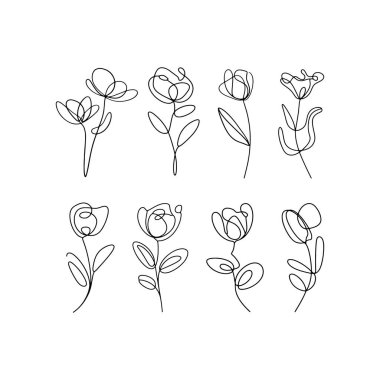 Hafif saplı basit lale hatları ve kıvrımlı taç yaprakları, minimal, romantik veya bahar temalı kompozisyonlar için mükemmel..