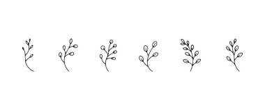 İzole edilmiş Yaprak Motifi, temiz, modern ve hassas doğa temaları için mükemmel bir el yapımı yaprak sunar..