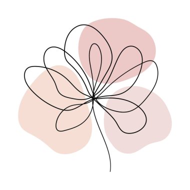 Yumuşak toprak tonlarıyla soyut bir çiçek kompozisyonu ve temiz bir tek satır detay. Sıcak, organik esinlenilmiş görseller için ideal..