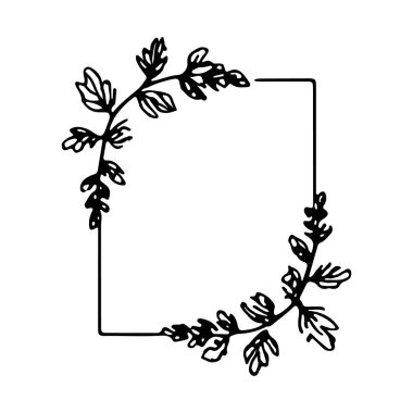 Köşe botanik aksanıyla modern kare çerçeve, yapı ve doğayı temiz bir doğrusal tasarım ile birleştirmek.