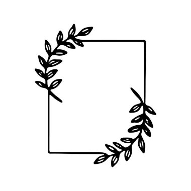 Köşe botanik aksanıyla modern kare çerçeve, yapı ve doğayı temiz bir doğrusal tasarım ile birleştirmek.