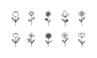 Bu koleksiyonda çeşitli şekil ve boyutlara sahip, sanatsal projeler, dekorasyon veya zanaat faaliyetleri için uygun on eşsiz el yapımı çiçek tasarımı yer almaktadır..