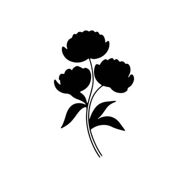 Çarpıcı bir siyah siluet, yuvarlak yapraklı ve pürüzsüz yapraklı üç şakayığı, çeşitli sanatsal uygulamalar için basit ama zarif bir tasarım oluşturur..