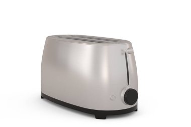 Eski tost makinesi Beyaz Arkaplanda izole edildi, 3 boyutlu illüstrasyon.