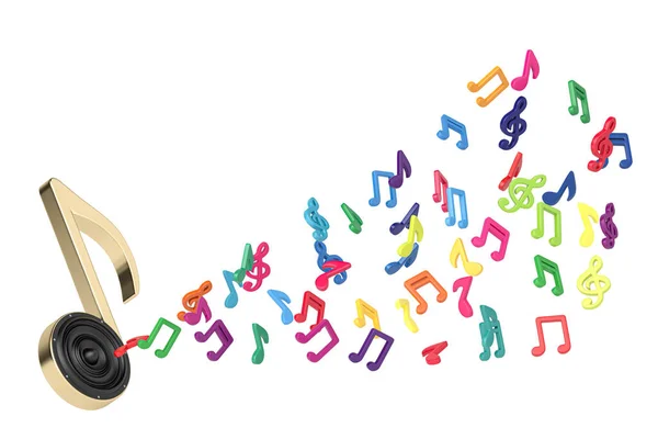 Музичні Символи Динаміки Ізольовані Білому Тлі Ілюстрація — стокове фото