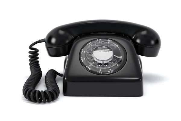 Vintage Stylowany Telefon Obrotowy Izolowany Białym Tle Ilustracja — Zdjęcie stockowe