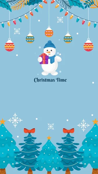Feliz Natal Desejos Festa Convite Cartão Branco Modelo Neve Tempo — Fotografia de Stock
