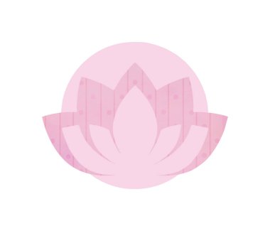 Nilüfer çiçeği illüstrasyonu Logo Şablonu Pembe