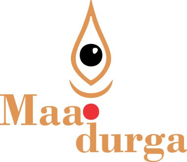 Maa durga logo işareti tipografisi 