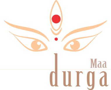 Maa durga logo işareti tipografisi 