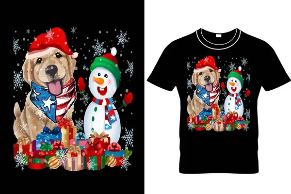 Noel Vibes Köpek Tişörtü Tasarımı Noel Çirkin Süveteri Köpek Tişörtü — Stok Vektör