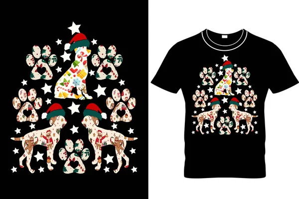 采购产品圣诞狗T恤设计狗圣诞T恤 圣诞狗衬衫 有趣的狗圣诞节衬衫 小狗情人礼物 快乐的圣诞衬衫 小狗衬衫 — 图库矢量图片