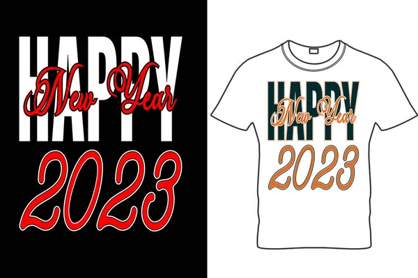 Šťastný Nový Rok 2023 Retro Shirt Design Nový Rok Design — Stockový vektor