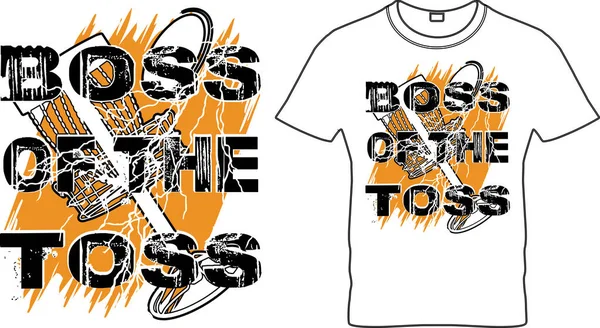Boss Toss Disc Golf Shirt Design Funny Disc Golf Shirt — Image vectorielle