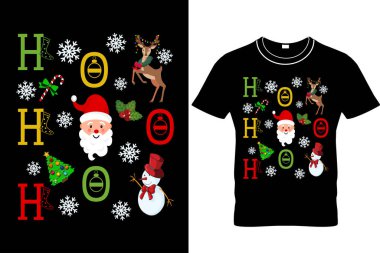  Ho Ho Ho- Noel Tişörtü Tasarımı, Aile Gömleği Hediyesi, Noel gömleği, Noel Neşe Gömleği, Mutlu Noeller Aile Gömleği, Noel gömlekleri.
