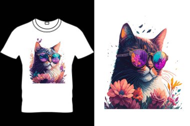  Kedi Süblimleşmesi Tişörtü Tasarımı, Kedi Severler için Kedi Sevgisi Tişörtü, Kedi Sevenler için Hediye, Kedi Sevenler için Hediye Tişörtü, Şirin Kedi Tişörtü 