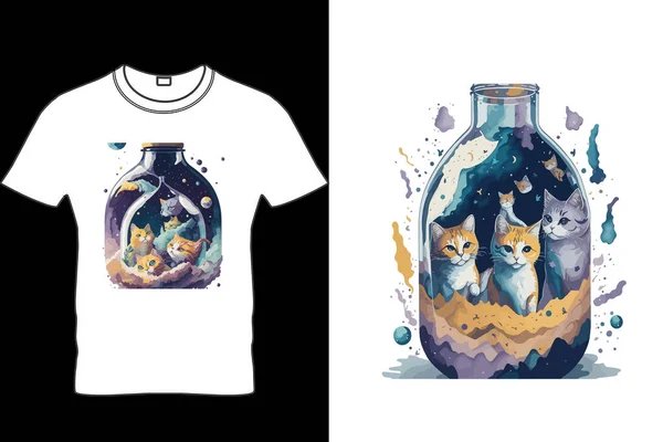 Cat Εξάχνωση Shirt Σχεδιασμός Cat Lover Shirts Δώρο Για Τον — Διανυσματικό Αρχείο