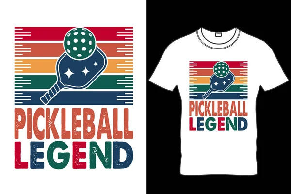 Pickleball Legend Pickleball Vintage Grange Shirt Design Funny Pickleball Shirt — Stock Vector
