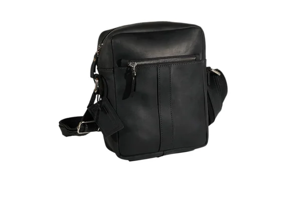 Mens Handbag Backpack Isolated White Background High Quality Photo — Stock Photo, Image