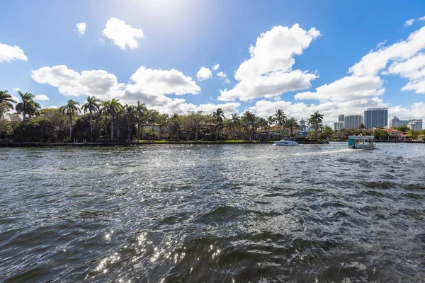 Nuevo Mirador Del Río Fort Lauderdale Miami Surf Barcos Muelles — Foto de Stock