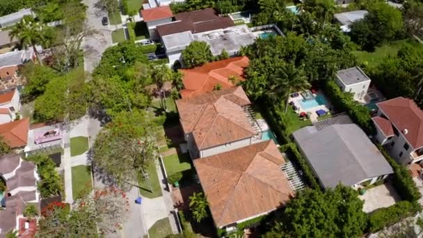 Luchtfoto Drone Beelden Florida Verenigde Staten Commercieel Gebied Luxe Huizen — Stockvideo