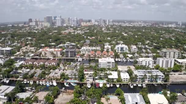 Images Drones Aériens Floride États Unis Zone Commerciale Maisons Luxe — Video
