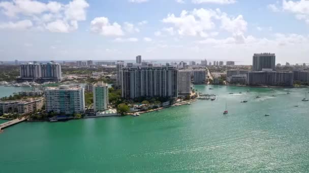 Drone Aérien Tournage Tournage Miami Floride États Unis Zone Commerciale — Video