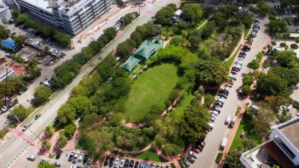 Aerial Drone Shoot Filmación Miami Florida Usa Área Comercial Casas — Vídeo de stock