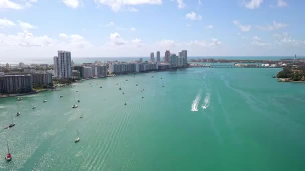 Drone Aérien Tournage Tournage Miami Floride États Unis Zone Commerciale — Video