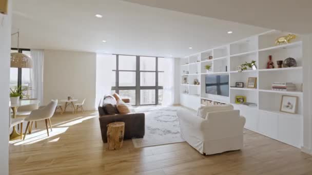 Beautiful Shot Footage Interior Apartment Located Miami Florida Usa Luxurious — Stock Video