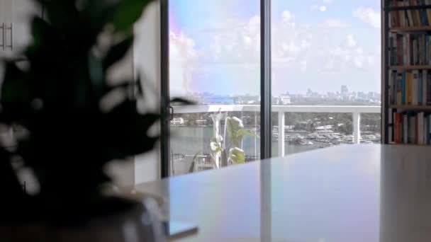 Beautiful Shot Footage Interior Apartment Znajduje Się Miami Floryda Usa — Wideo stockowe
