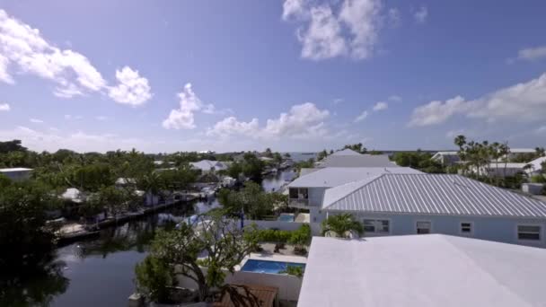 Aerial Drone Video Fottage Florida Usa Área Comercial Casas Lujo — Vídeos de Stock