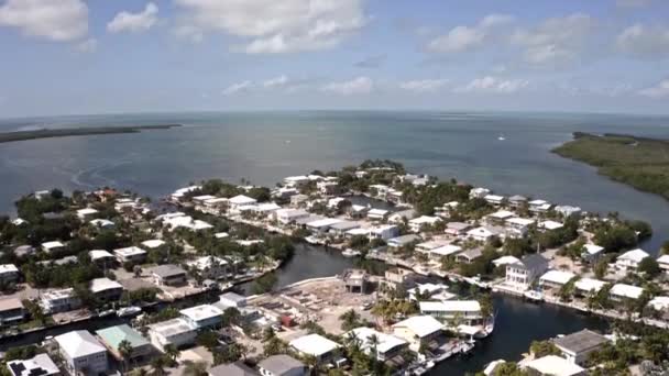 Flygdrönare Video Stuga Florida Usa Kommersiellt Område Lyxhus Byggnader Och — Stockvideo