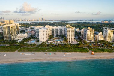 Miami sahilinin hava aracı görüntüsü